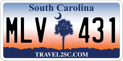 SC license plate MLV431