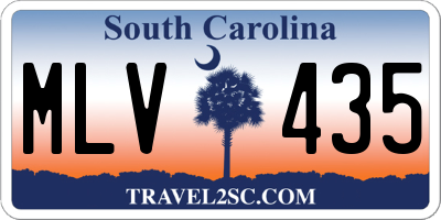SC license plate MLV435