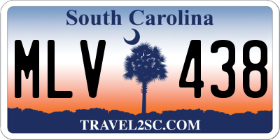 SC license plate MLV438