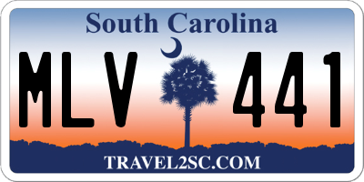 SC license plate MLV441