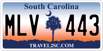 SC license plate MLV443