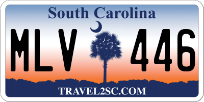 SC license plate MLV446