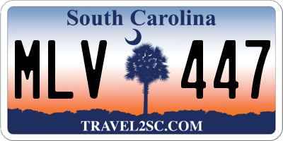 SC license plate MLV447