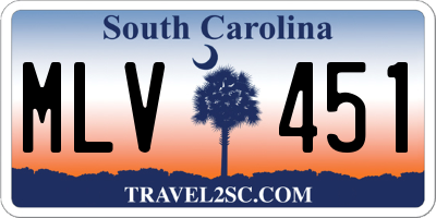 SC license plate MLV451