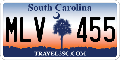 SC license plate MLV455