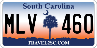 SC license plate MLV460