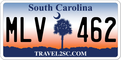 SC license plate MLV462