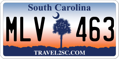 SC license plate MLV463