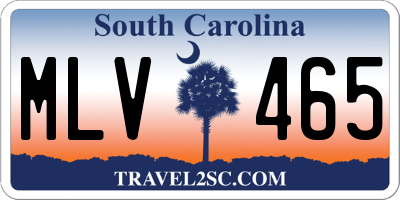 SC license plate MLV465