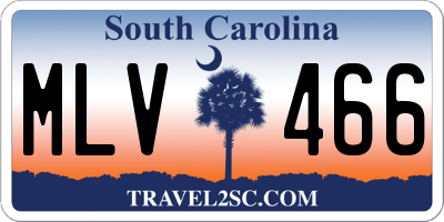 SC license plate MLV466