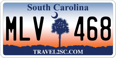 SC license plate MLV468