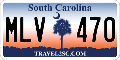 SC license plate MLV470
