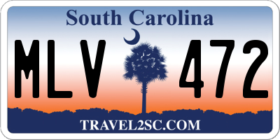 SC license plate MLV472