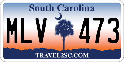 SC license plate MLV473