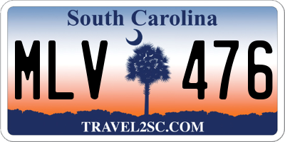 SC license plate MLV476