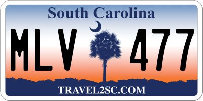 SC license plate MLV477