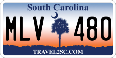 SC license plate MLV480