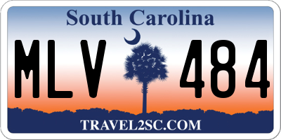 SC license plate MLV484