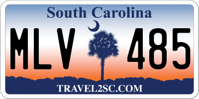 SC license plate MLV485