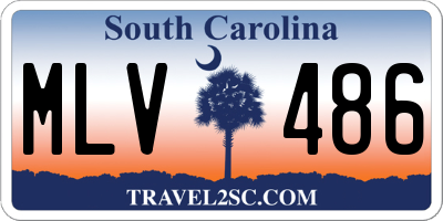 SC license plate MLV486