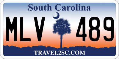 SC license plate MLV489