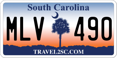 SC license plate MLV490
