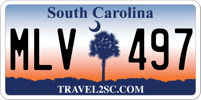 SC license plate MLV497