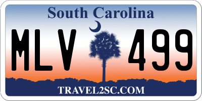 SC license plate MLV499