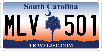 SC license plate MLV501