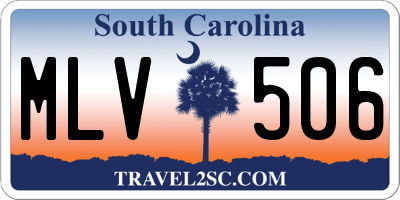 SC license plate MLV506