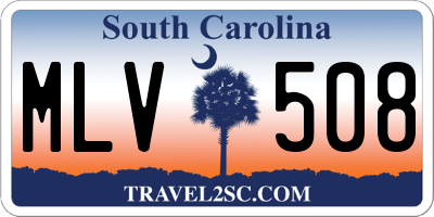 SC license plate MLV508