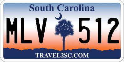 SC license plate MLV512