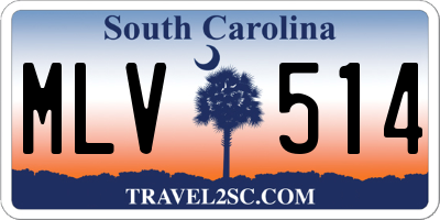 SC license plate MLV514