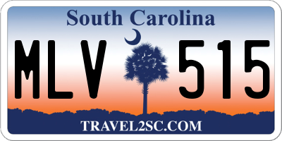 SC license plate MLV515