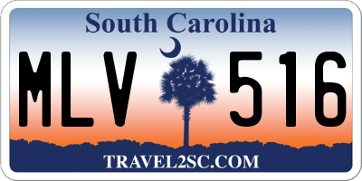 SC license plate MLV516