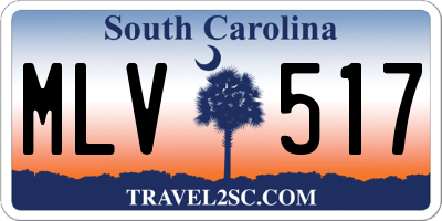 SC license plate MLV517