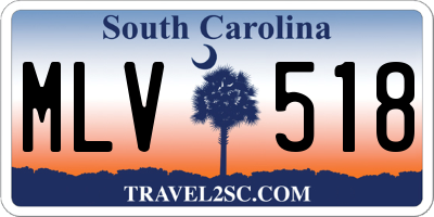 SC license plate MLV518