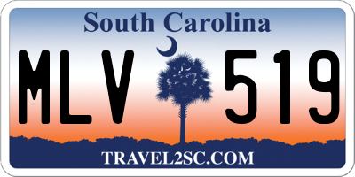 SC license plate MLV519