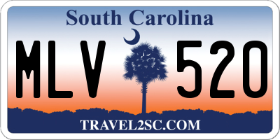 SC license plate MLV520