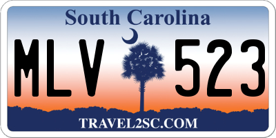 SC license plate MLV523