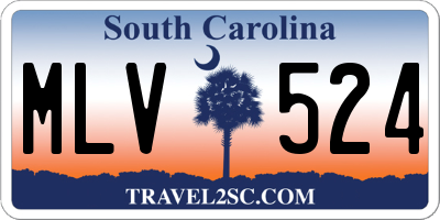 SC license plate MLV524