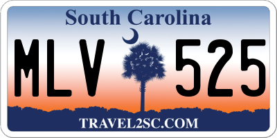 SC license plate MLV525