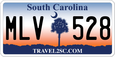 SC license plate MLV528