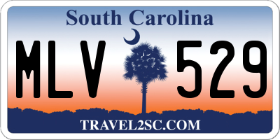 SC license plate MLV529