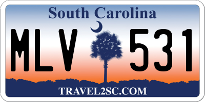 SC license plate MLV531