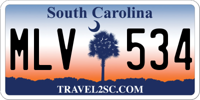 SC license plate MLV534