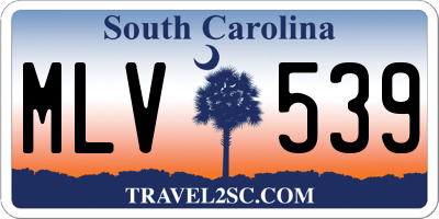 SC license plate MLV539
