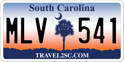 SC license plate MLV541