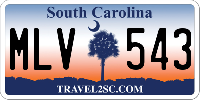 SC license plate MLV543
