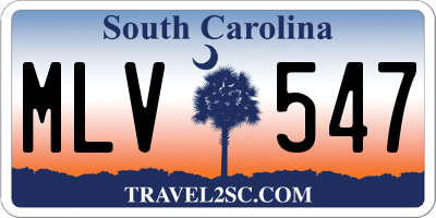 SC license plate MLV547